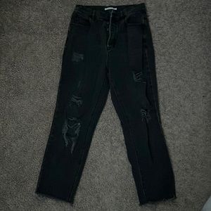 Pacsun high rise straight leg distressed jeans
